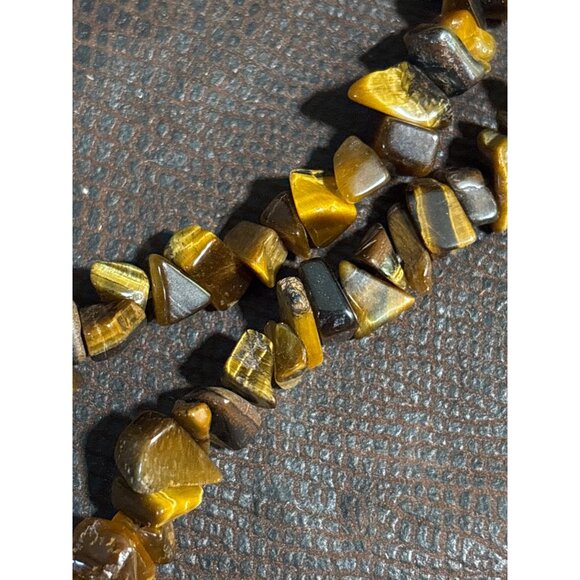 Multi-Strand 18" Sterling silver Necklace W/ Bronze Pearls Tigers Eye Jasper & C - Picture 7 of 12